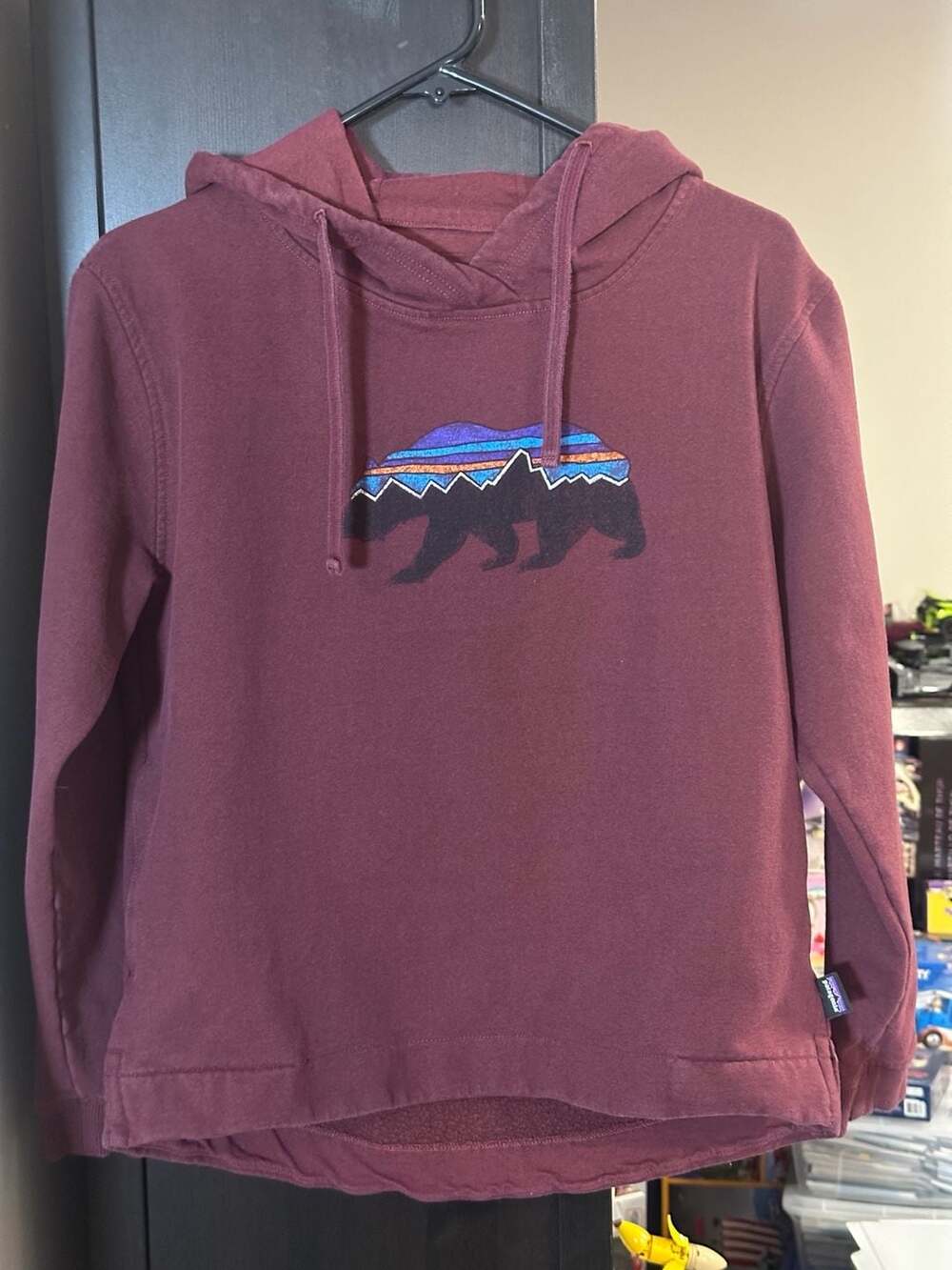 Patagonia Women's Fitz Roy Bear Uprisal Hoody Burgundy Medium